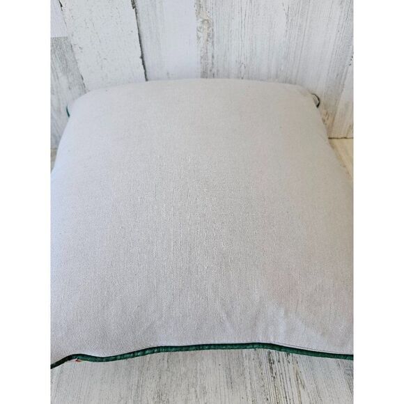 Pier 1 embroidered Xmas snowman North Pole penguin elf pillow decor Xmas 14x14 i - Picture 9 of 10